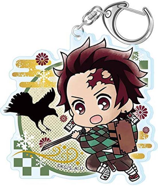 

Demon Kimetsu no Yaiba Tojikore Wind and Moon Extreme Acrylic Keychain Kamado Tanjiro Slayer Flowers, Birds,