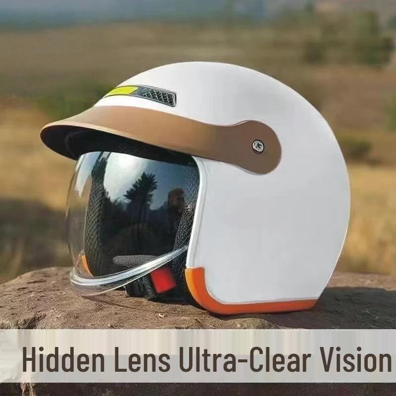 All-Season Universal Safety Helmet for Electric Bicycles and Motorcycles - Full Face and Half Helmet for Men and Women