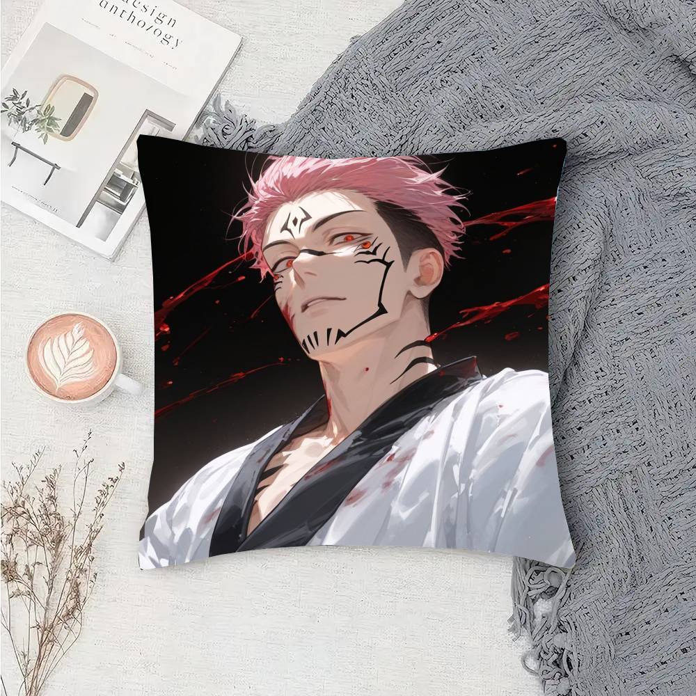 Anime Jujutsu Kaisen Rolle Sukuna Kissenbezug Mode Quadratischer Kissenbezug Schlafzimmer Sofa Raum Ins Dekoration Freizeit