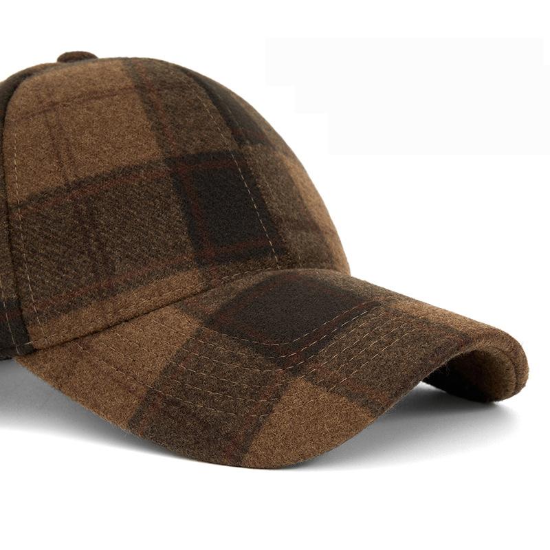 Autumn Winter Women's Plaid Baseball Cap Vintage Cap Men's Sun Hat British Hat