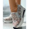Fashion Women's Muffin Sneakers Sequin Slip On Casual Shoes Round Toe Bling Bling Contrast Paneled Low Heel Sequin Slip On Sneakers