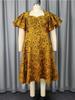 Plus Size Floral Jacquard Dress with Puff Sleeve Sweetheart Neck High Waist Perfect for Weddings Dinner Party Elegant Daytime Event