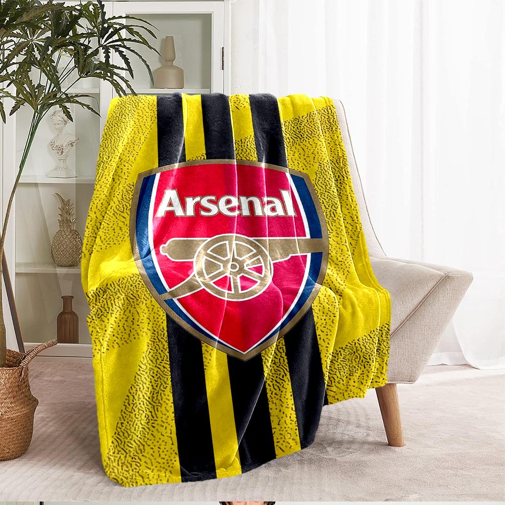 Arsenal F.C Theme Printed Blanket - Perfect for Couch, Bed, Travel & Outdoor Use | Machine Washable, Cozy & Durable.