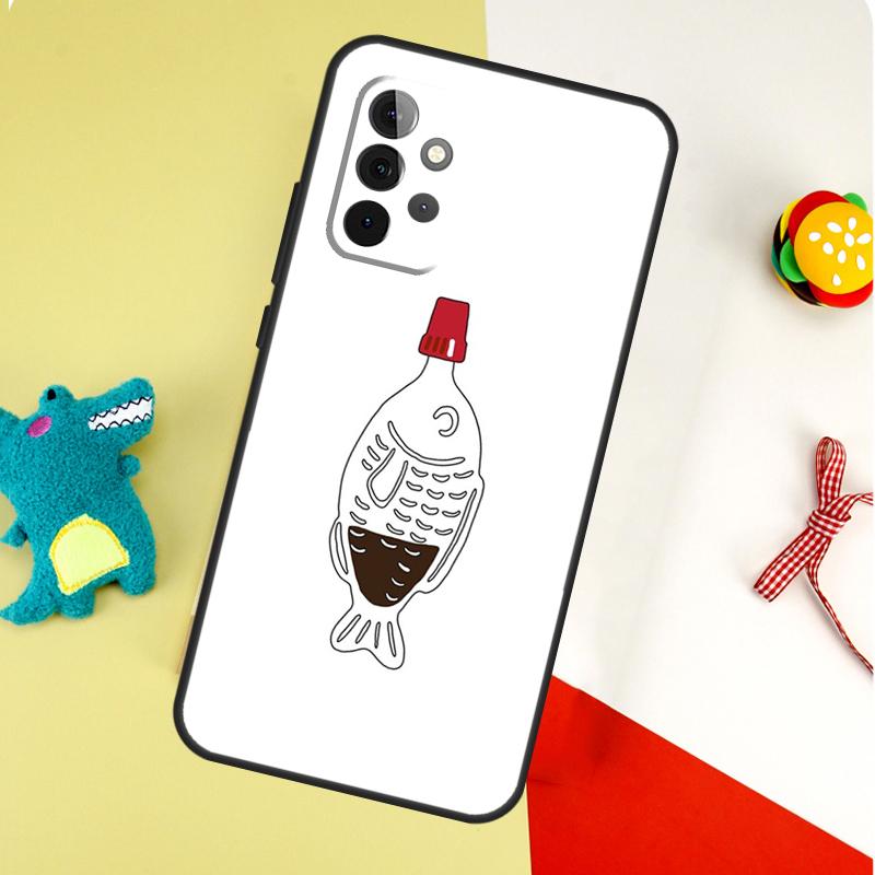 

Sushi Soy Fish For Samsung Galaxy A22 A32 A52 A54 A34 A14 A55 A35 A15 A53 A33 A13 A05 A06 A16 Phone Case Samsung A34 5G