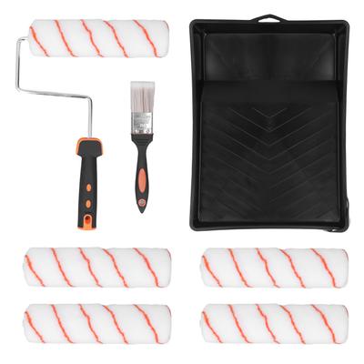 Paint Roller Set 9in Small Kit with Brush Tray Home Indoor Painting Tools Supplies