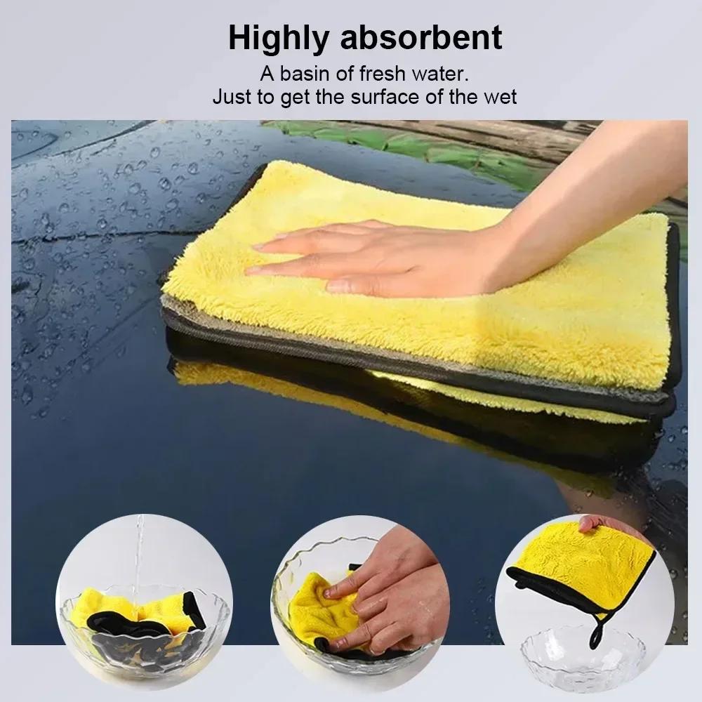 1/10Pcs Microfiber Cleaning Towel Car Cleaning Cloths Professional Detailing Car Drying Microfiber Towel Wash Towel Accessories