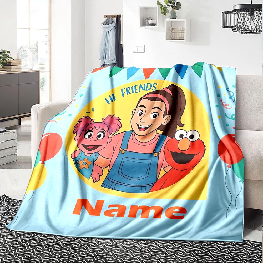 Custom Name Ms. Rachel Theme Printed Blanket - Perfect for Couch, Bed, Travel & Outdoor Use | Machine Washable, Cozy & Durable.
