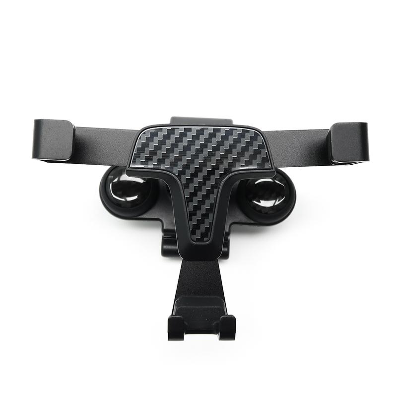 Carbon Fiber Look Car Interior Gravity Mobile Phone Holder Air Vent Outlet Dashboard Mount Stand Cover For Jaguar F-Pace X761