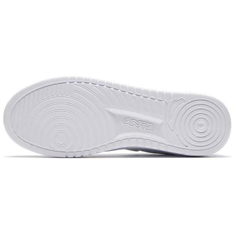 Anta Easy Slip Resistant Abrasion Resistant Low top Skateboard Shoes Men's White Gray Sneakers 912628011Q-5