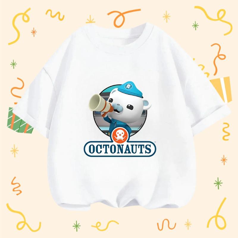 Octonauts 2026 Trendy Crew Neck Tshirt 3-14Y Boys Girls Summer Cute Kawaii Cartoon Street Hot Outdoor Casual Cozy