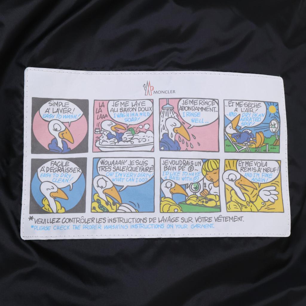 MONCLER [Good condition/24 year old] LAICHEFUR fur hoodie short down Jacket 1 blackUsed