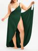 2023 Summer Solid Color Spaghetti Strap One-Piece Beach Dress - Seaside Vacation Style