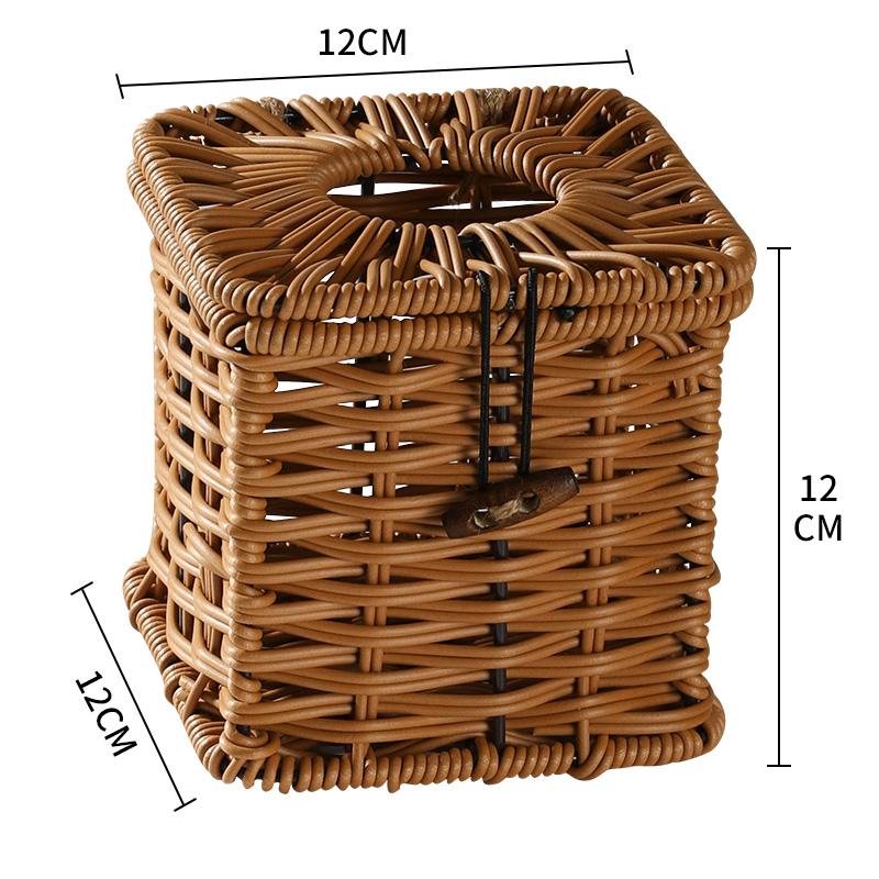 

Коробка для салфеток из искусственного ротанга, бумажные коробки, пульт дистанционного управления, многофункциональная коробка для хранения, плетеные вручную коробки для салфеток, органайзер для салфеток