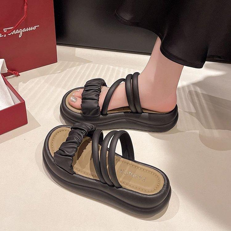 

Fashion Fashion Versatile Woman Shoes Summer New Styles Women s Outdoor Sandals Simple Temperament Women s Slippers Anti Slip Flat Shoes 35