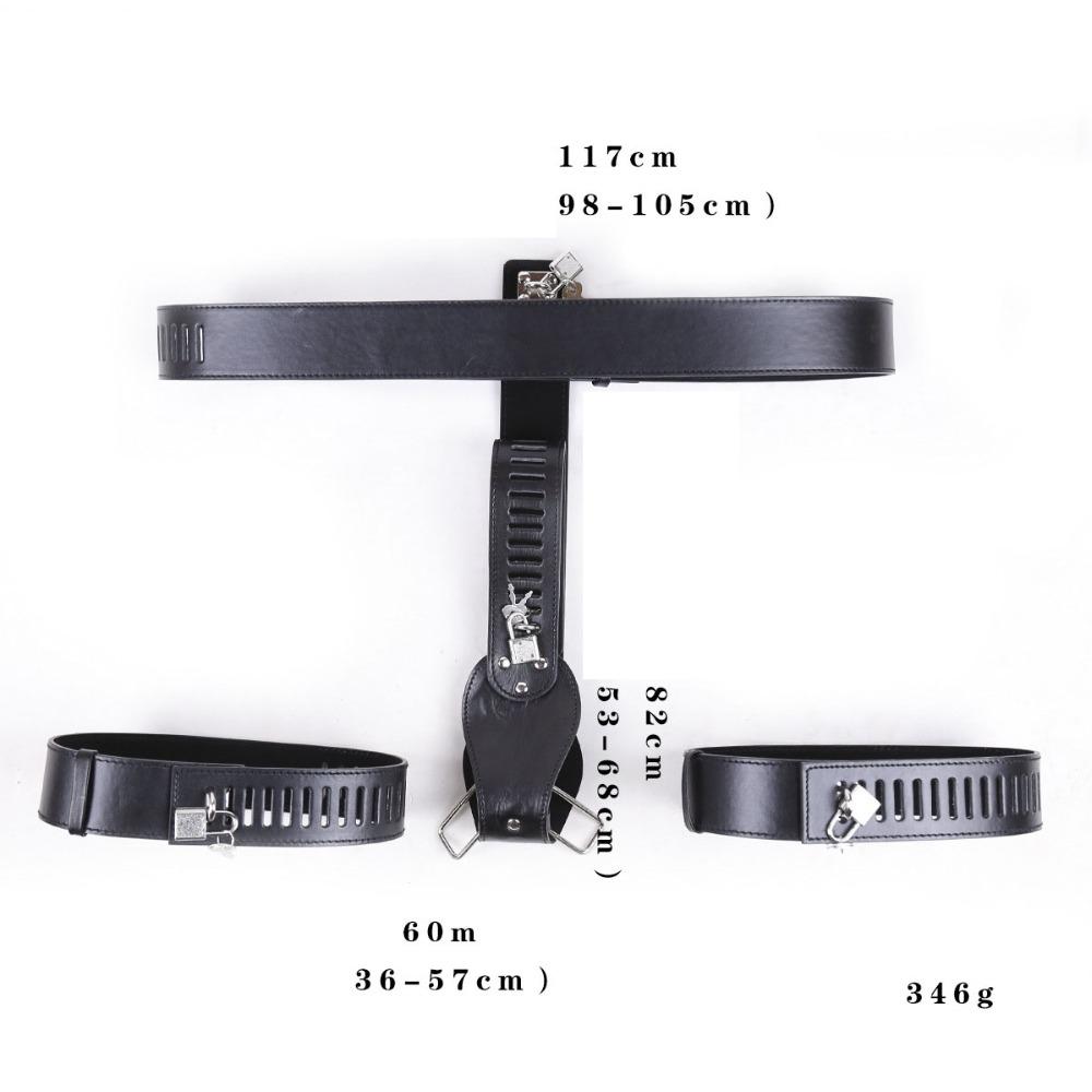 Female Underwear Sex Chastity Belt Lock Shorts Sexy Panties PU Leather Thongs Pants Bdsm Bondage Restraint Sex Toys for Women 18