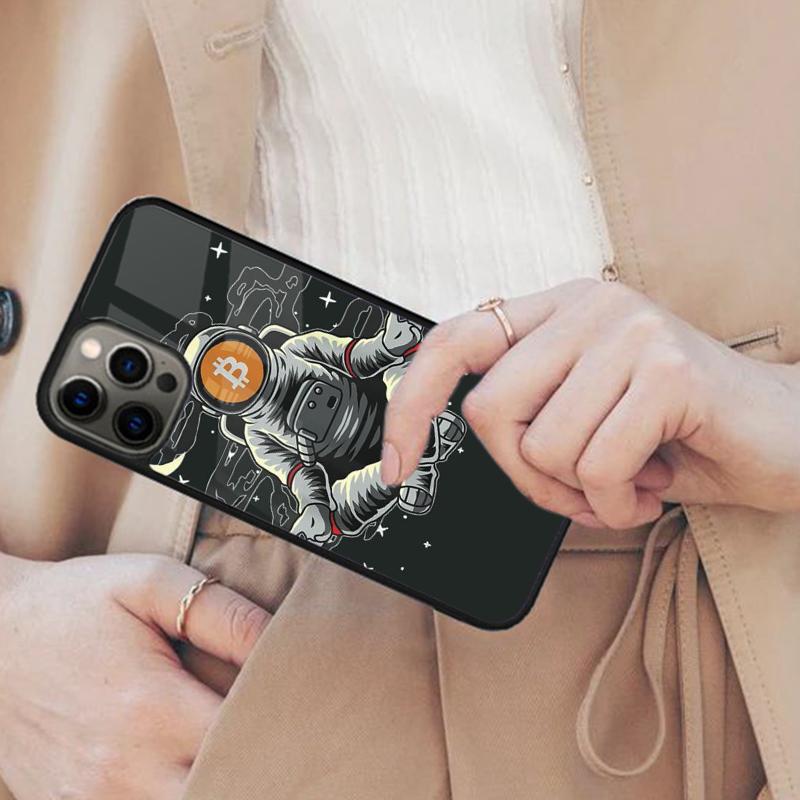 Bitcoin Astronaut To The Moon Magnetic Phone Case For APPLE iPhone 17 Air 16 14 13 12 Pro Max 15 Plus Wireless MagSafe Cover