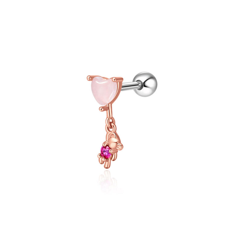 

Love Bear Drop Surgical Piercing Daily Jewelry Silver