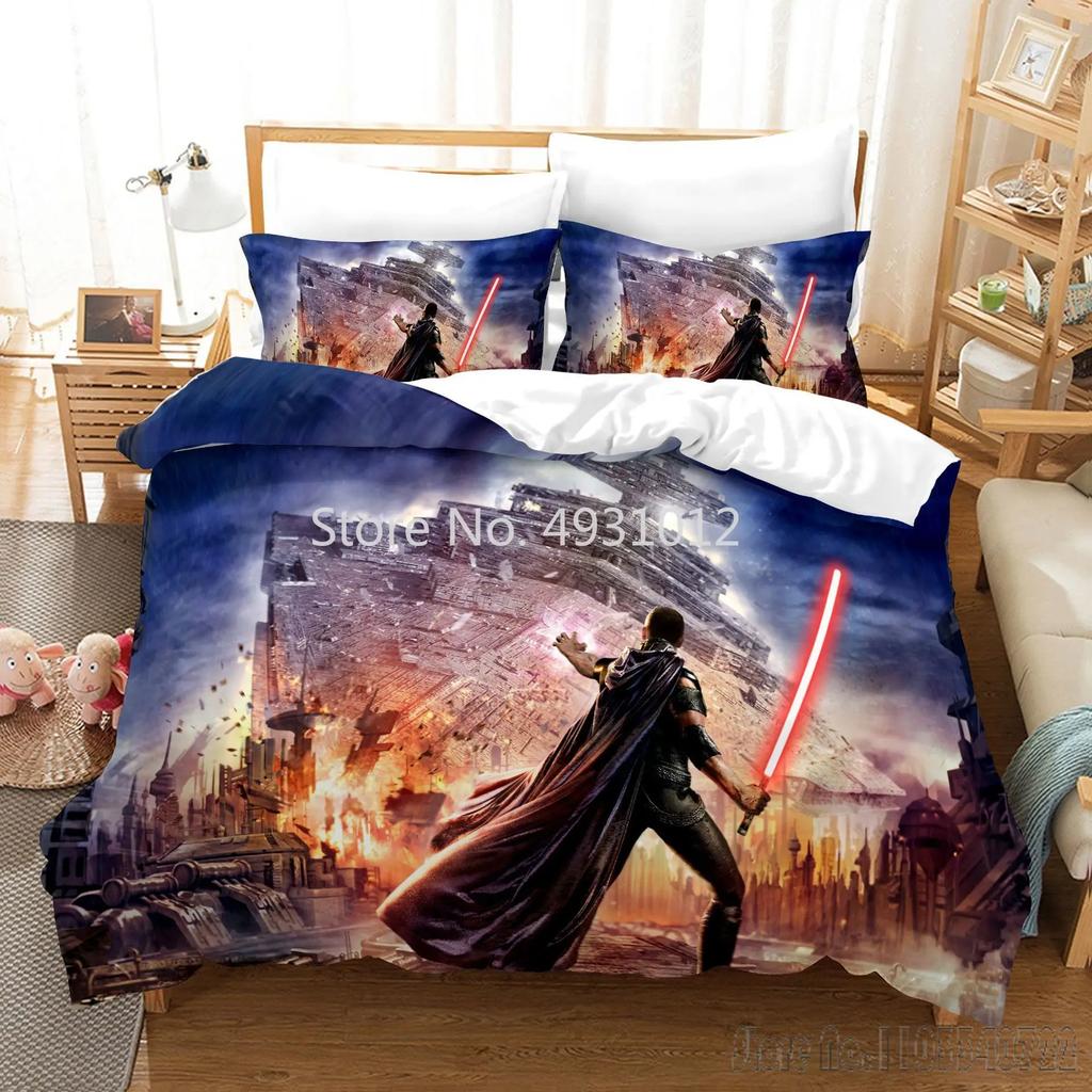 Anime 3D Printed Black Warrior Bedding Set Baby Duvet Cover Sets Bedclothes Twin Single King Kids Adult Gift