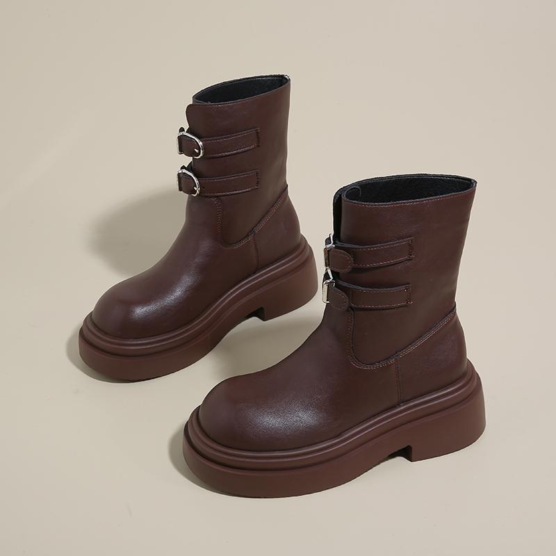 

Модные зимние женские ботильоны на платформе и каблуке, модные туфли из короткого плюша, уличный стиль, банкетная вечеринка, короткие ботильоны для женщин 40 коричневый