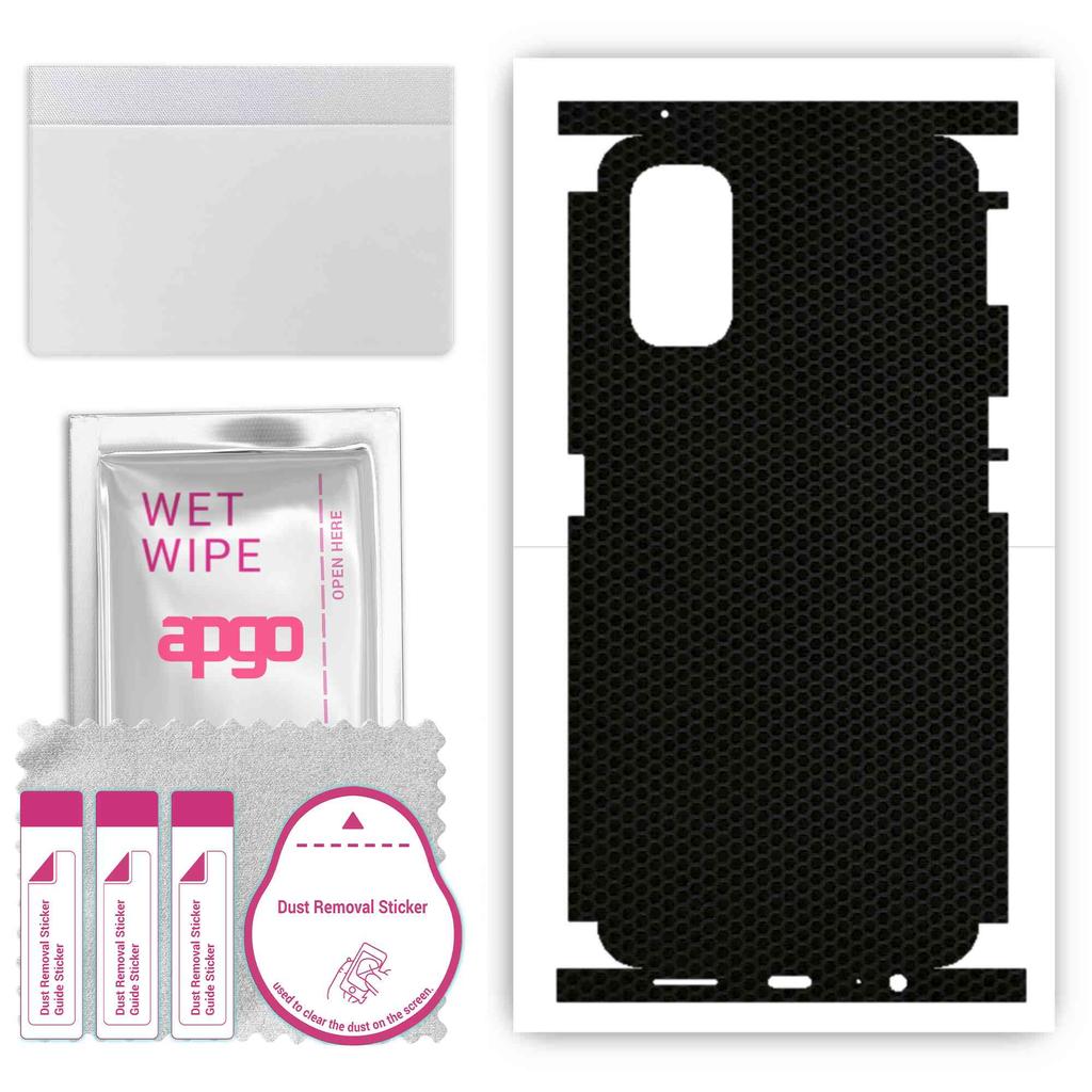 apgo Ochranná samolepka Skin pro zadní stranu + boky kompatibilní s Realme 7 Pro, Fólie s plným obalem, Fólie, Vinyl - Vzor Matrix