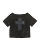 Seuweideu Cross One Shoulder Tee [Washing Black]