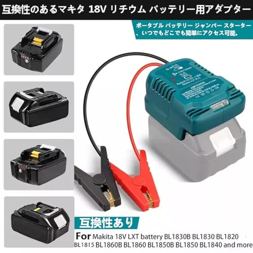 BAAQII Makita 18V Power Battery Jumper Starter Kit with 11 AWG Cable, Jump Start Adapter Tool for Auto Booster Cables to Jump-Start Cars Using a Batte