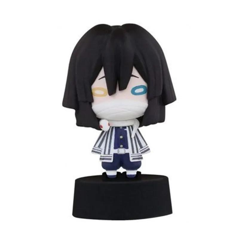 Demon Slayer Kimetsu No Yaiba Infinity Castle Gashapon Q Version Mini Drummer Figurine Iguro Obanai Action Figure Model Toys