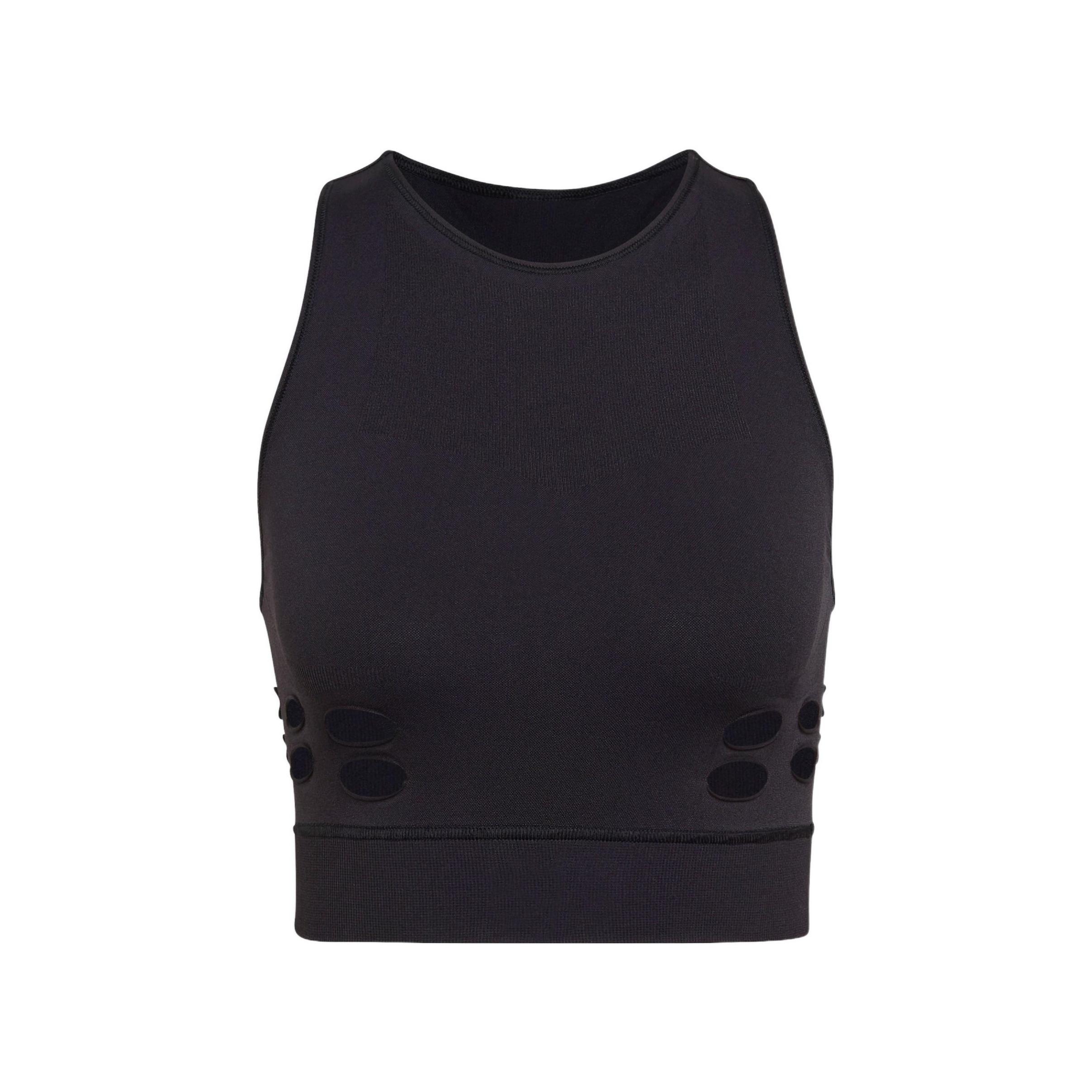 (WMNS) adidas by Stella McCartney TruePurpose Seamless Crop Top Asia Sizing Black Women s HB6068 XS