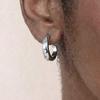 18k Gold-Plated Stainless Steel Zircon C-Shaped Earrings In Minimalist Style