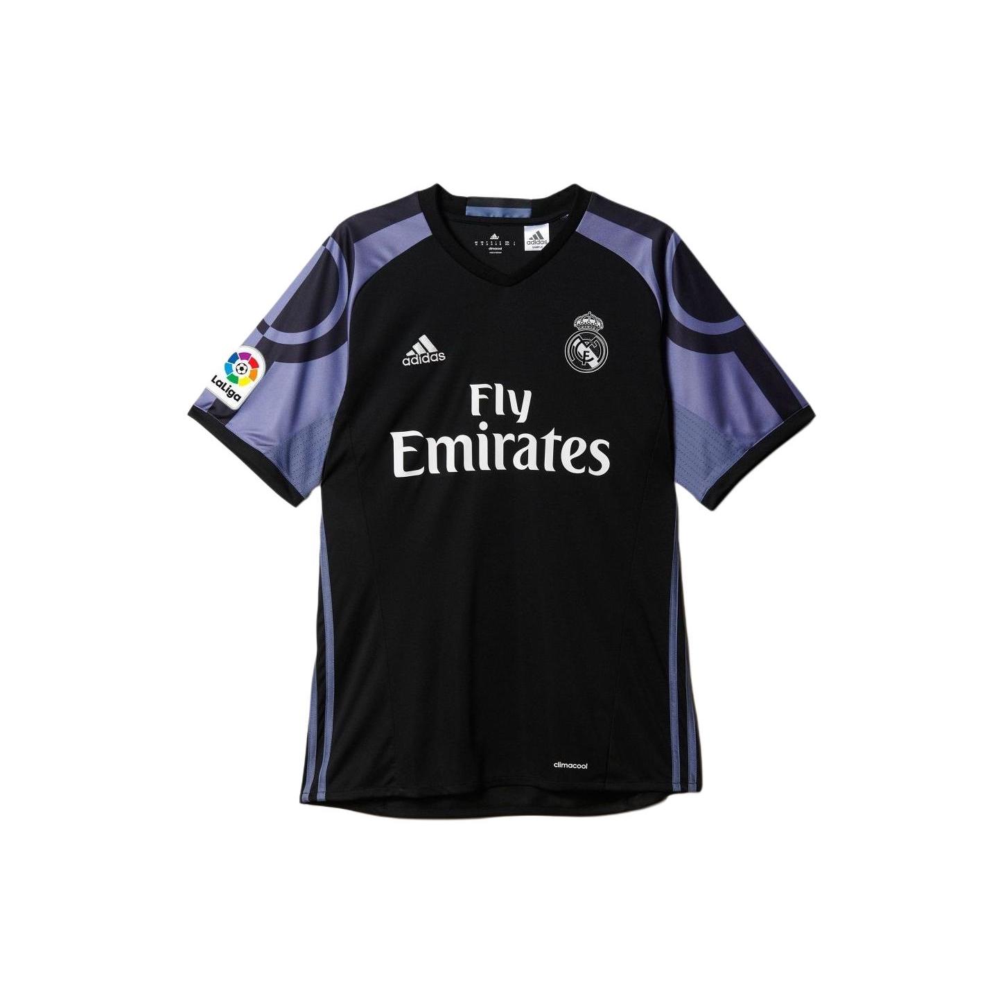 Adidas Real Madrid Mens 3rd Soccer Jersey Real Madrid 2016 17 Season Second Away Fan Edition Jersey Unisex Black Al5139 S