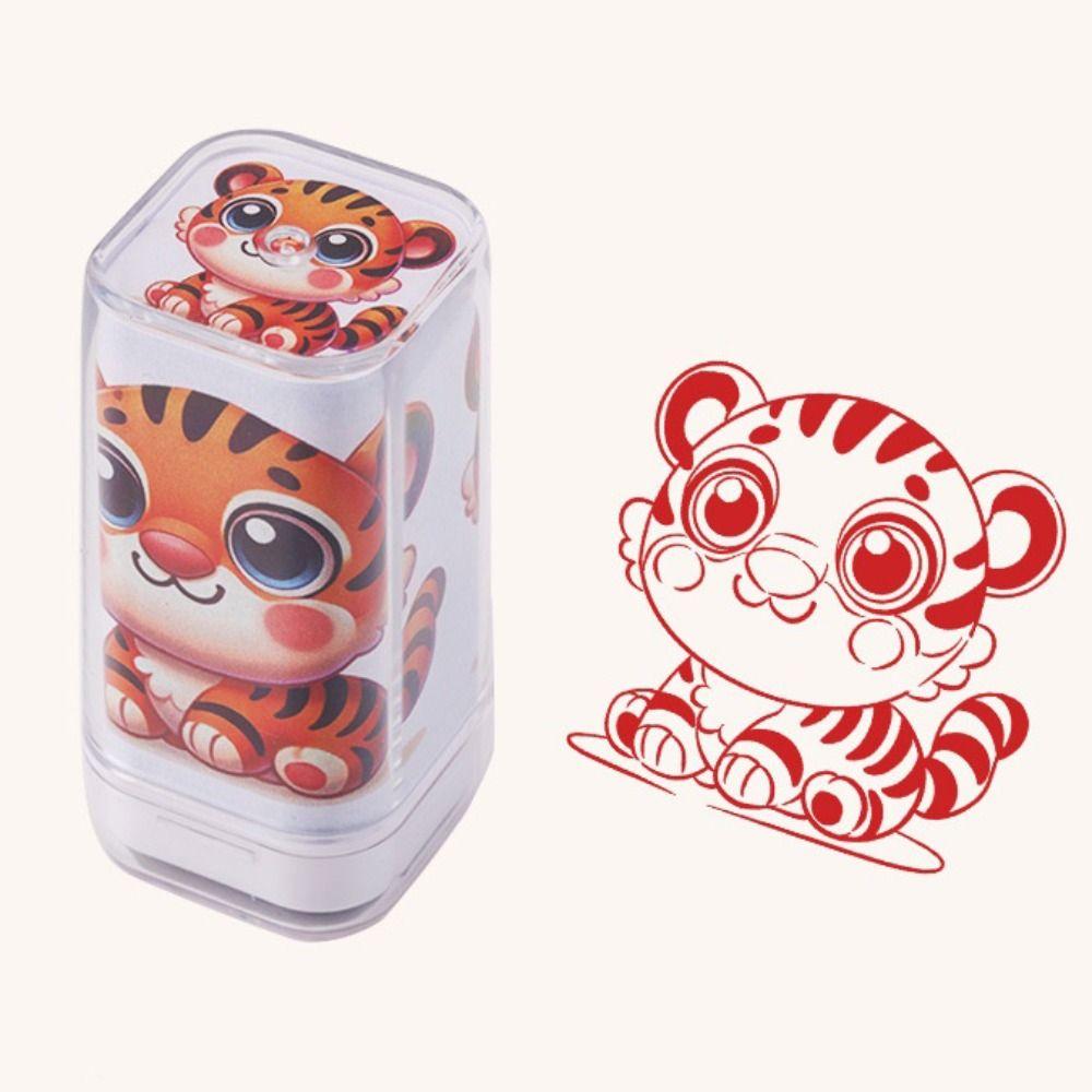 DIY Painting Zodiac Stamps Hand Account Animals Figure Stamps Cute Animals Seal  Boys and Girls