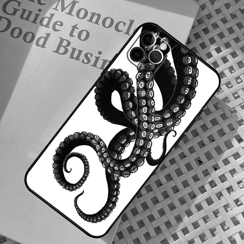 Marine Life Ocean Octopus Case For iPhone 16 13 11 12 14 15 Pro Max Mini XR X XS MAX Plus Cover Cases