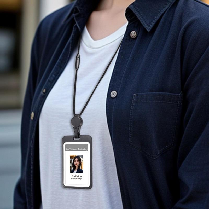 Lanyards Credential Holder Transparent Retractable Badge Reel With Lanyard Nurse Accessories For Work Removable Id Card