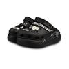 Crocs Crush Clog ZR Cool Cross Gothic Chain Love Hand-Painted Classic Versatile Hole Shoes Unisex Black