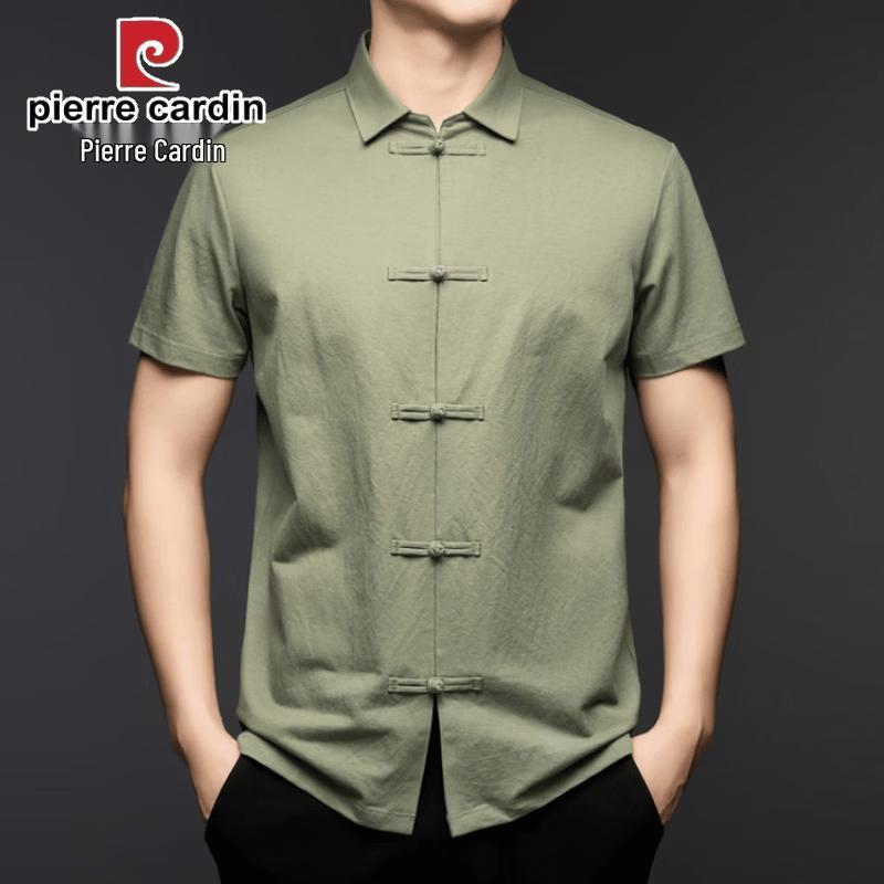 Pierre Cardin Men s Chinese Style Short Sleeve T-Shirt M