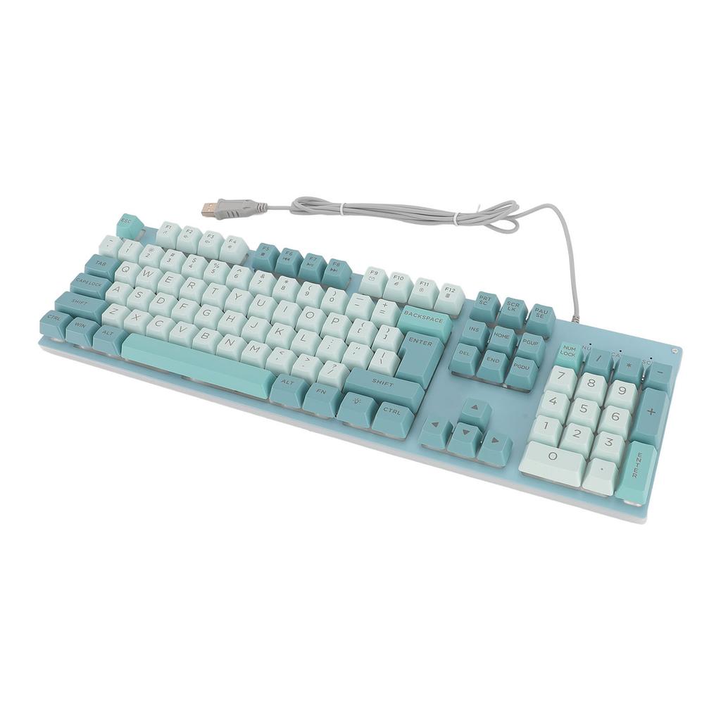 Wired Gaming Keyboard Large Print Metal Panel USB Lighted Keyboard with Backlit for Computer Laptop