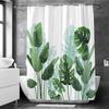 3D Printing Shower Curtain 180x180cm/180x200cm Window Scenery Green Plant Landscape Bathroom Curtains With Hooks Waterproof