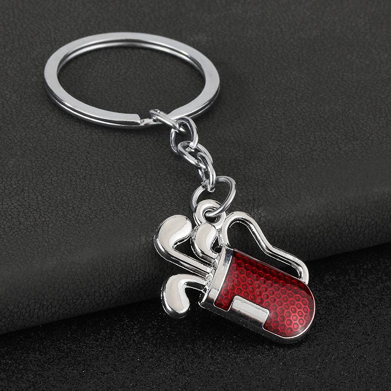 Classic Golf Sports Keychain Metal Shaft Keyring Unisex Backpack Pendant Car Key Holder Diy Accessories Club Gifts