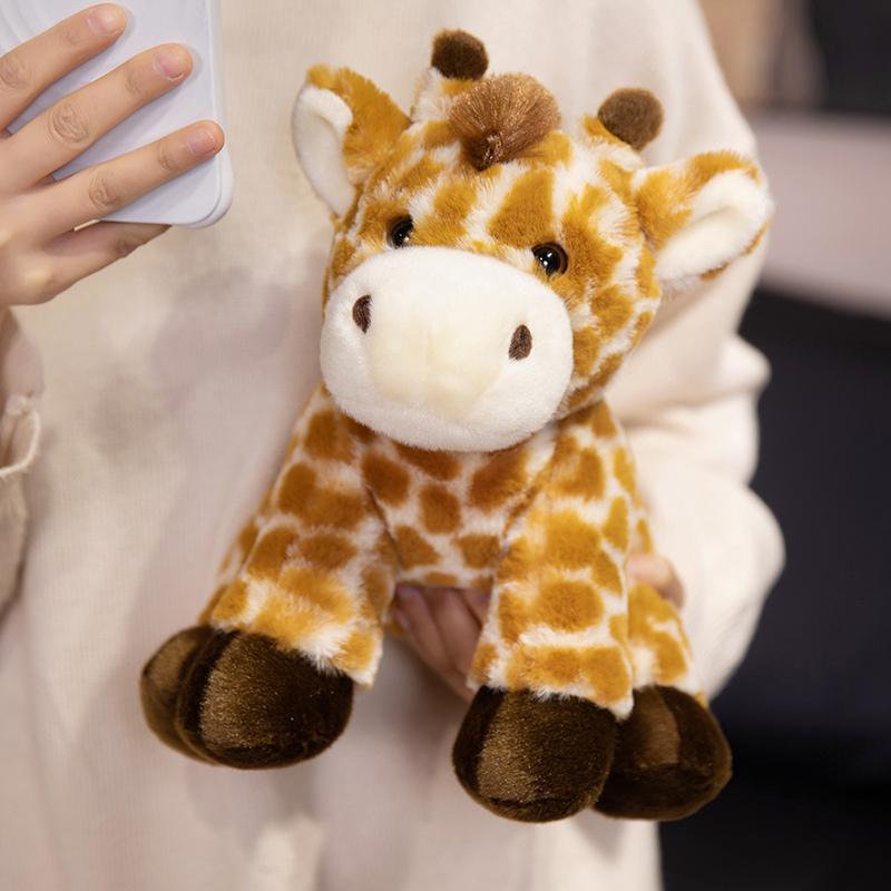 23cm Kawaii Tiger Plush Toy Stuffed Wild Animal Giraffe Doll Pillow Soft Birthday Gift for Boys Girls Kids Home Decor