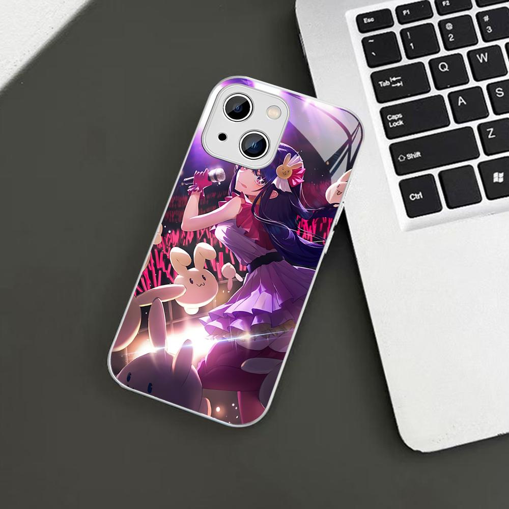 Oshi No Ko Anime Phone Case For IPhone 15 13 12 Mini 11 Pro XS Max X XR 14 Plus Tempered Glass Cover