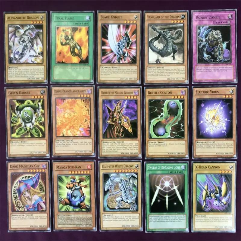 Yu-Gi-Oh Anime Style Cards Blue Eyes Dark Magician Exodia Obelisk Slifer Ra Yugioh DM Classic Proxy DIY Card Kids Gift