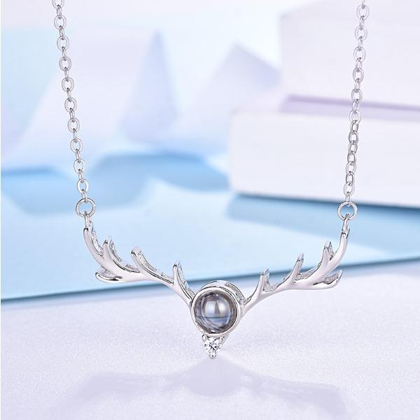 Simple Antler Necklace for Couples In The Same Style