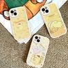Cartoon P-Pompompurins Cute Leather Phone Case For IPhone 16 15 14 13 12 11 Pro Max Plus Shockproof Cover