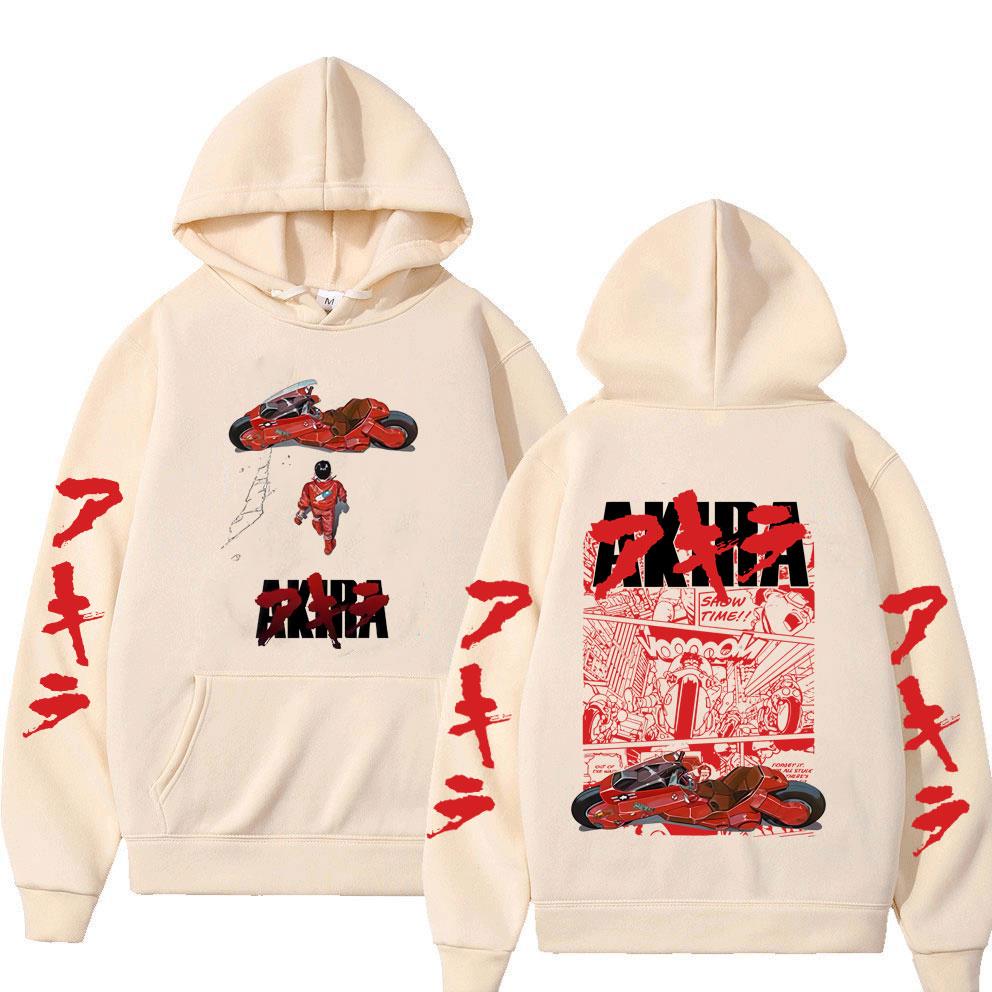 Japanese Science Fiction Cartoon Movie Anime Akira Shotaro Kaneda Graphic Hoodie Men Women Hip Hop Vintage Oversized Sweatshirt