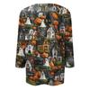 Košile s 3/4 rukávem pro ženy Roztomilá 3D halloweenská trička s potištěným grafickým tričkem Halenky Běžné Velikosti Basic Tops Pulovr