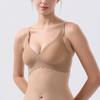 Wavy Edge Push Up Bra Backless Women Jelly Bras Low Cut Sexy Plunge Brassiere Open Back Wedding Underwear Invisible Seamless Deep V Lingerie