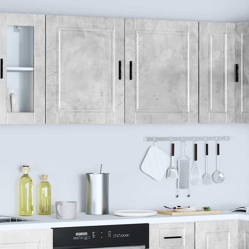 Kitchen Wall Cabinets 2 pcs Porto Concrete Grey Particleboard