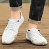 Fashion Casual Walking Shoes Lightweight Vulcanize Shoes Non-Slip Comfortable Breathable for Daily Flats Men's Leather Lace-Up Sneakers