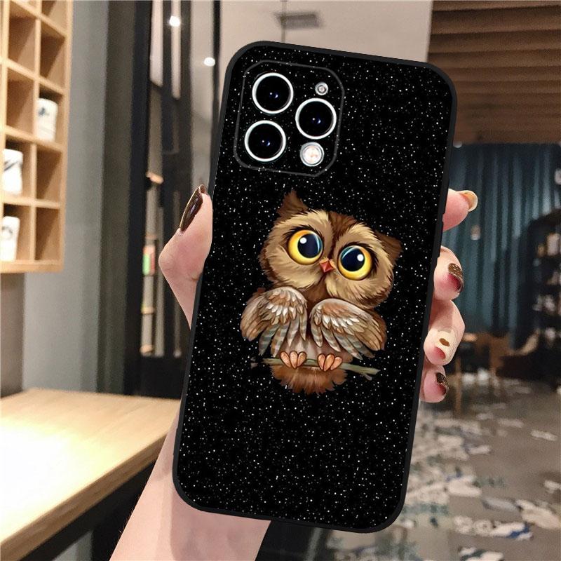 Owl Phone Case For iphone 17 Pro Max Air 16 15 14 13 Pro Max 15 16 Pro 15Plus Shell