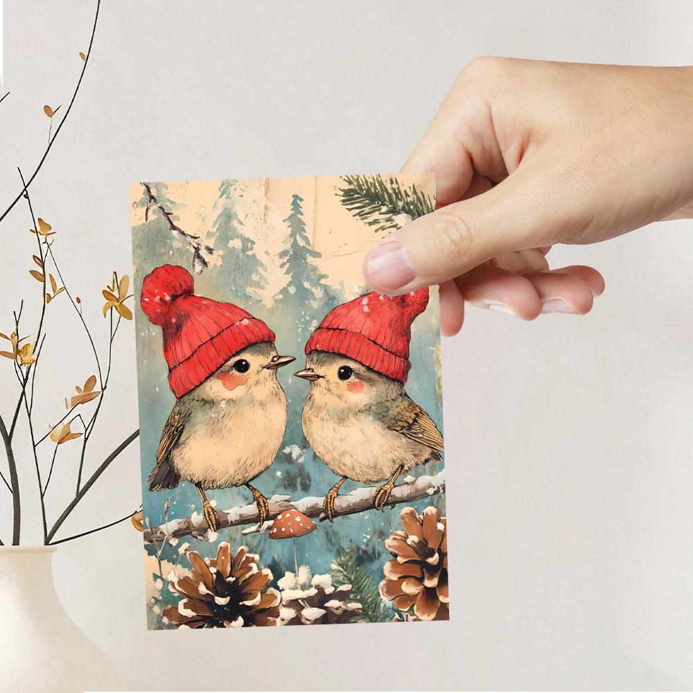 32pcs, Christmas Gnome Postcard, Cute and Retro, Birthday/anniversary Gift, Collectible, Suitable for Gift-giving, Can Be Mailed